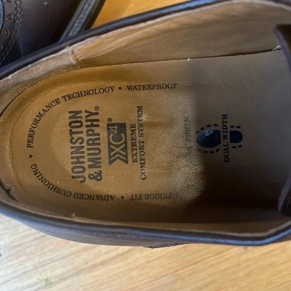 Hollis Wingtip Dk Brown Nu buck, Johnston&Murphy Men's Size 10.5